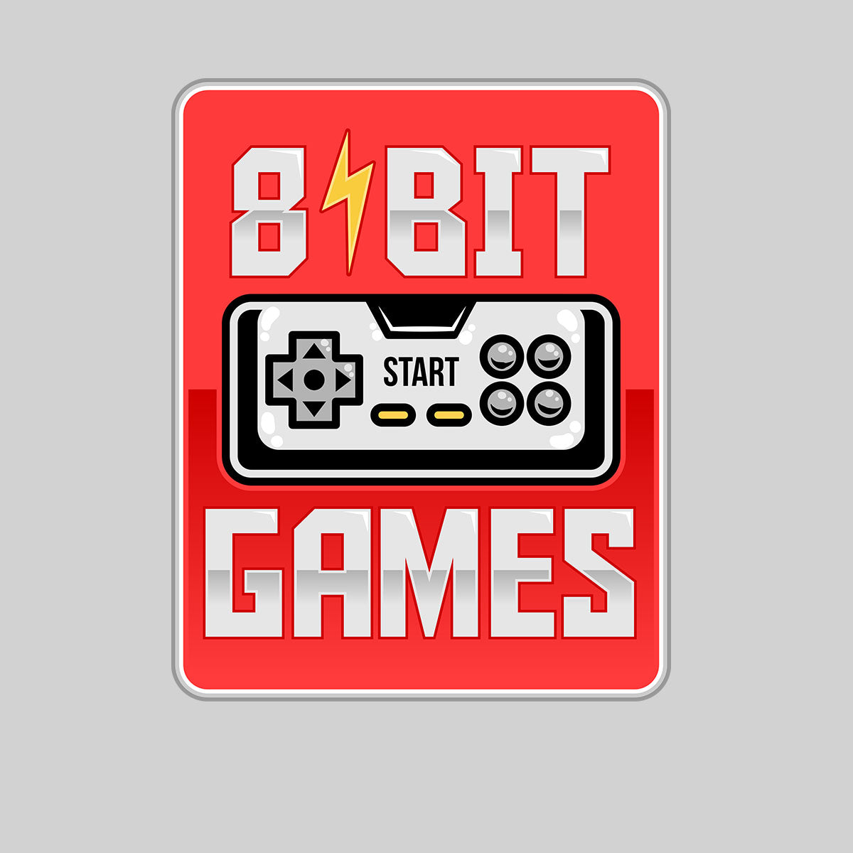 Retro Game 80's Collection Seven 8 Bit games Typography Unisex T-shirt - Kuzi Tees