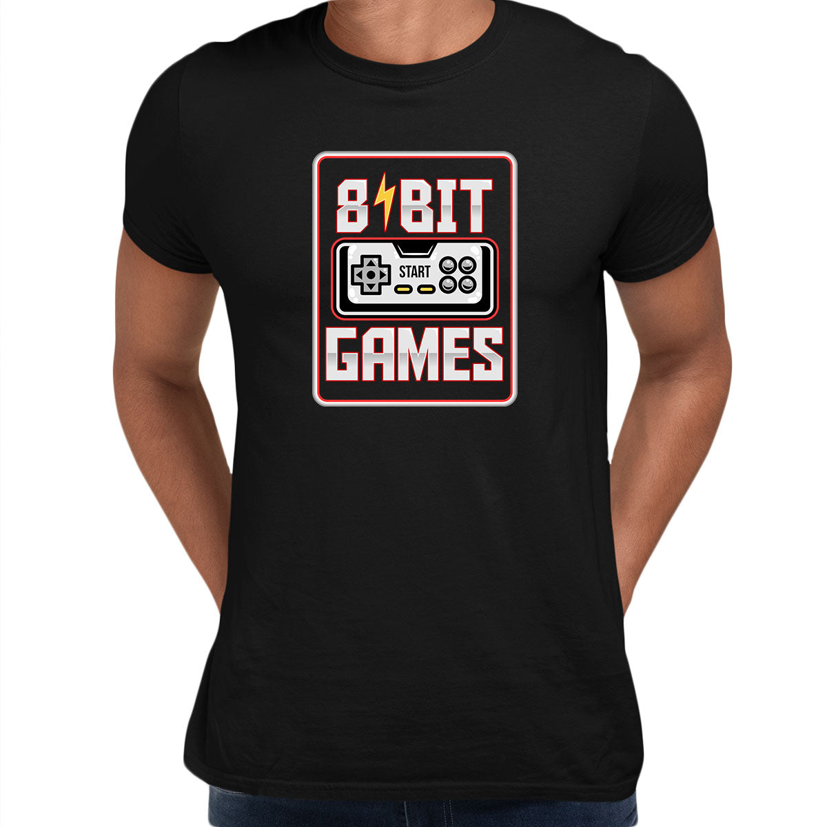 Retro Game 80's Collection Seven 8 Bit games Typography Unisex T-shirt - Kuzi Tees