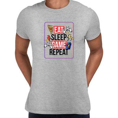 Retro Game 80's Collection Two Eat Sleep Repeat Typography Unisex T-shirt - Kuzi Tees