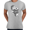 Rock Will Never Die-Isometric Music Typography Unisex Black & White Tee - Kuzi Tees