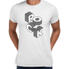 Rock Will Never Die-Isometric Music Typography Unisex Black & White Tee - Kuzi Tees