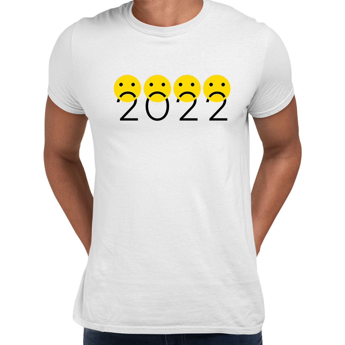 Emoji 2022 Happy Year Ahead Sarcastic Design - Funny Emoji Tee - Cool Sarcastic - Emoji Faces Unisex T-shirt - Kuzi Tees