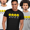 Emoji 2022 Happy Year Ahead Sarcastic Design - Funny Emoji Tee - Cool Sarcastic - Emoji Faces Unisex T-shirt - Kuzi Tees