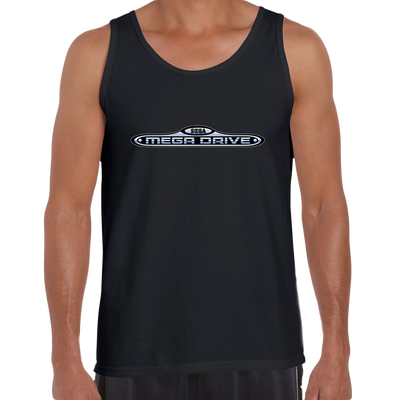 Sega-Mega Drive Black White Grey Computer Unisex Tank Top OLD SKOOL - Kuzi Tees