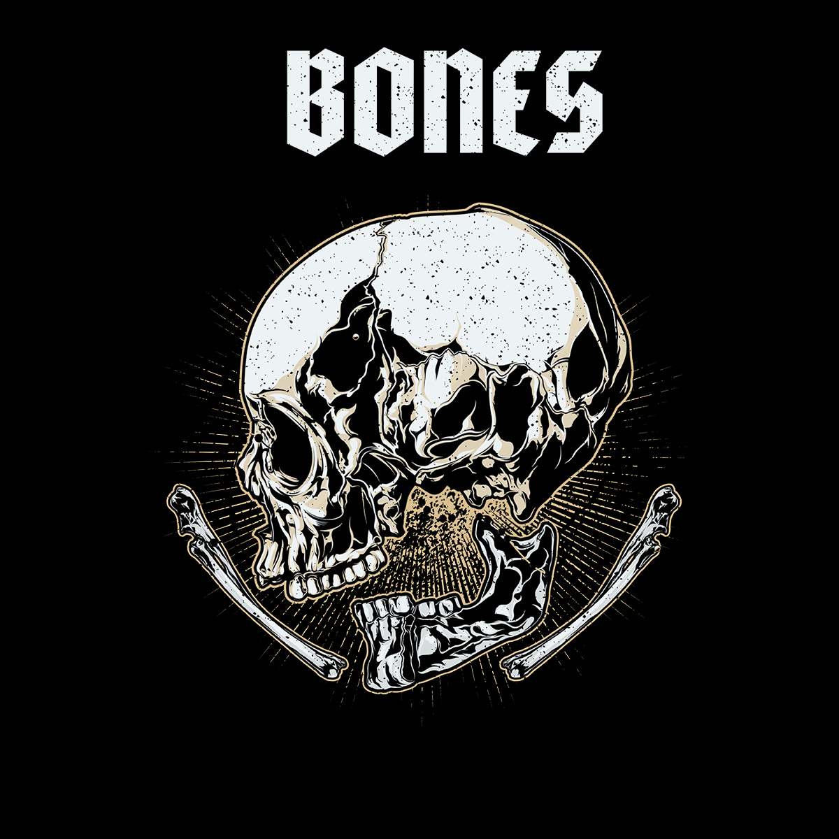 Skull Hellish Bones Soul Eater Heavy Metal Biker Style Unisex T-shirt - Kuzi Tees