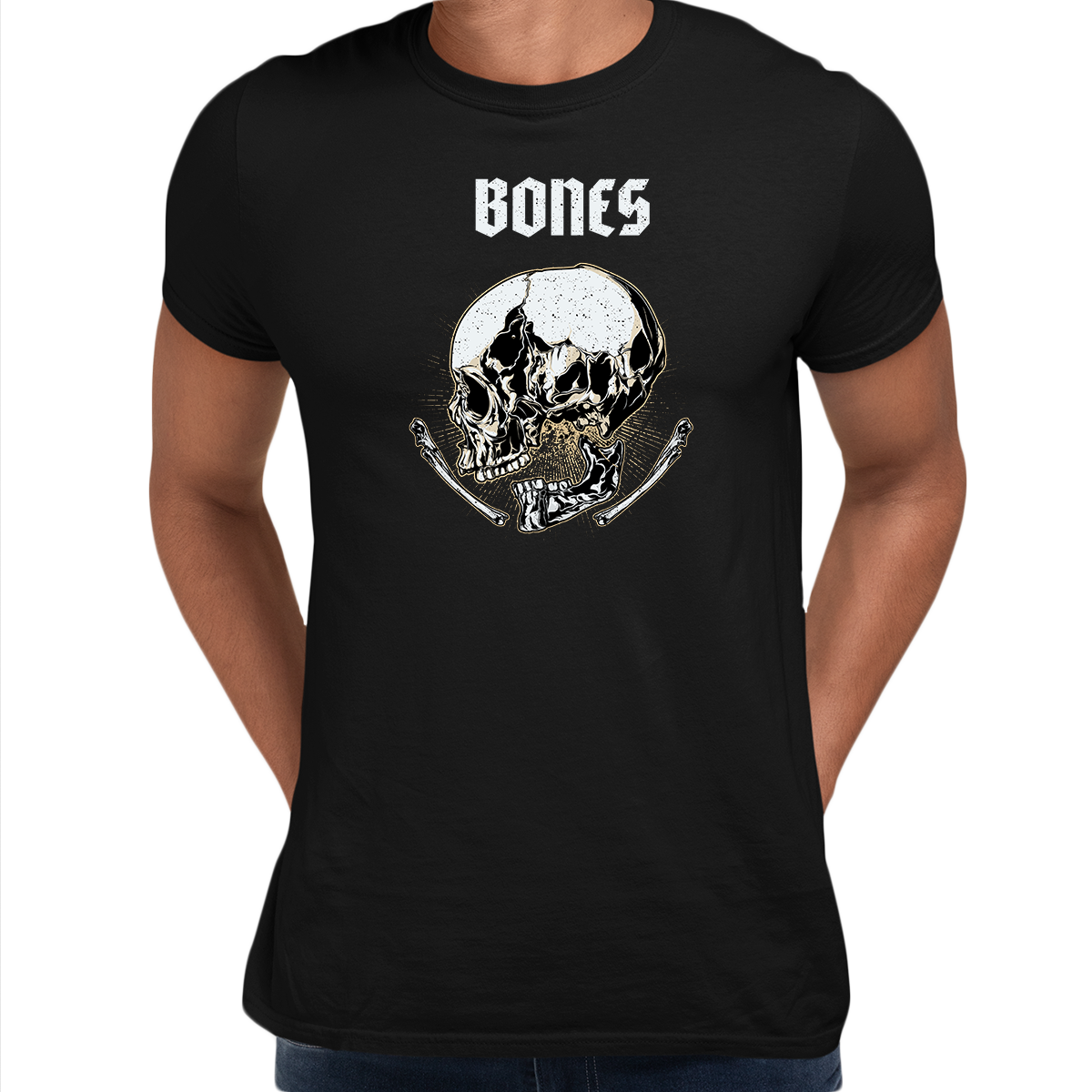 Skull Hellish Bones Soul Eater Heavy Metal Biker Style Unisex T-shirt - Kuzi Tees