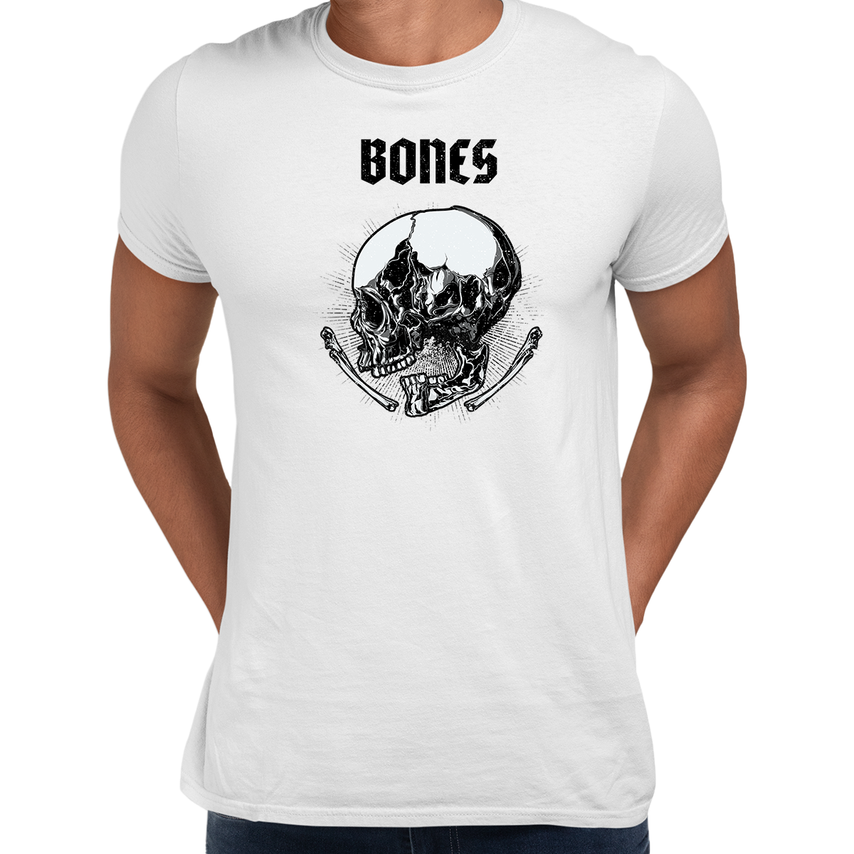 Skull Hellish Bones Soul Eater Heavy Metal Biker Style Unisex T-shirt - Kuzi Tees