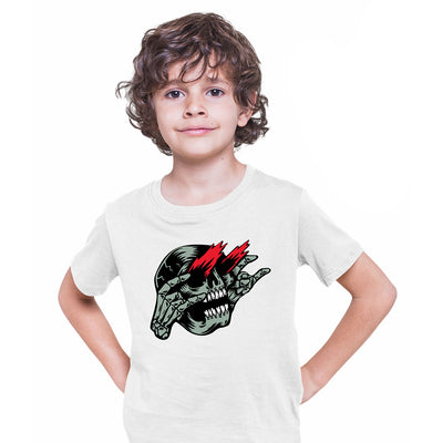 Skull Rockstar T-Shirt Gothic Dark Funny Novelty Metal Kid's Tee - Kuzi Tees