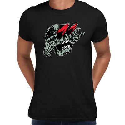 Skull Rockstar T-Shirt Gothic Dark Funny Novelty Metal Men's Unisex T-shirt - Kuzi Tees