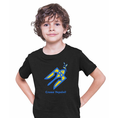 Glory Ukraine Kids T-shirt Slava Ukraini Peace No War - Kuzi Tees