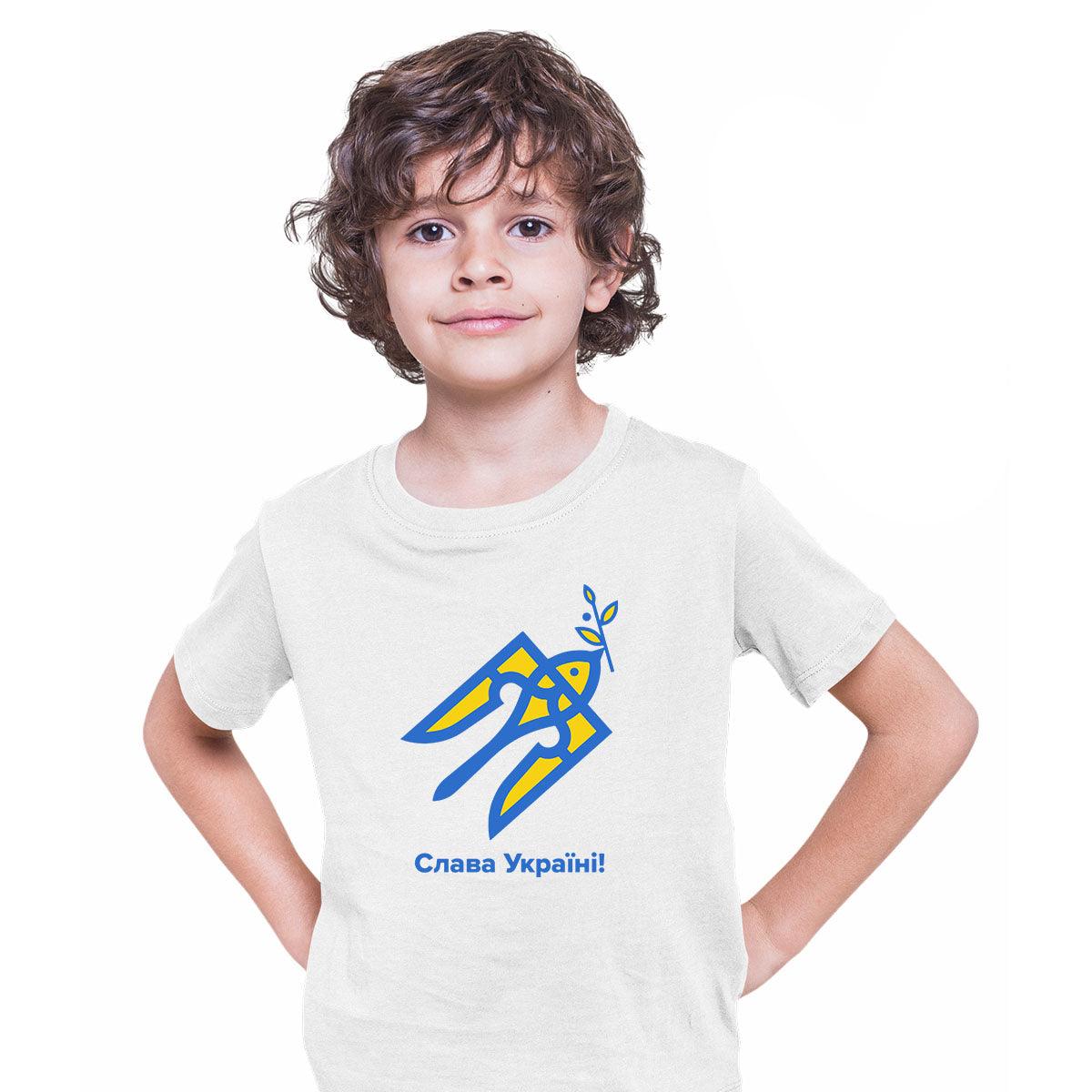 Glory Ukraine Kids T-shirt Slava Ukraini Peace No War - Kuzi Tees