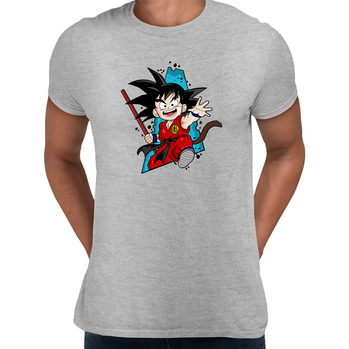 Son Goku Chibi Dragon Ball Grey T-shirt