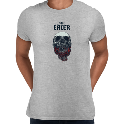 Soul Eater Skull with Roses Harley Dark Occult Unisex T-shirt - Kuzi Tees