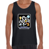 Space Retro Spatial Monster Game Shooter Unisex Black Tank Top - Kuzi Tees