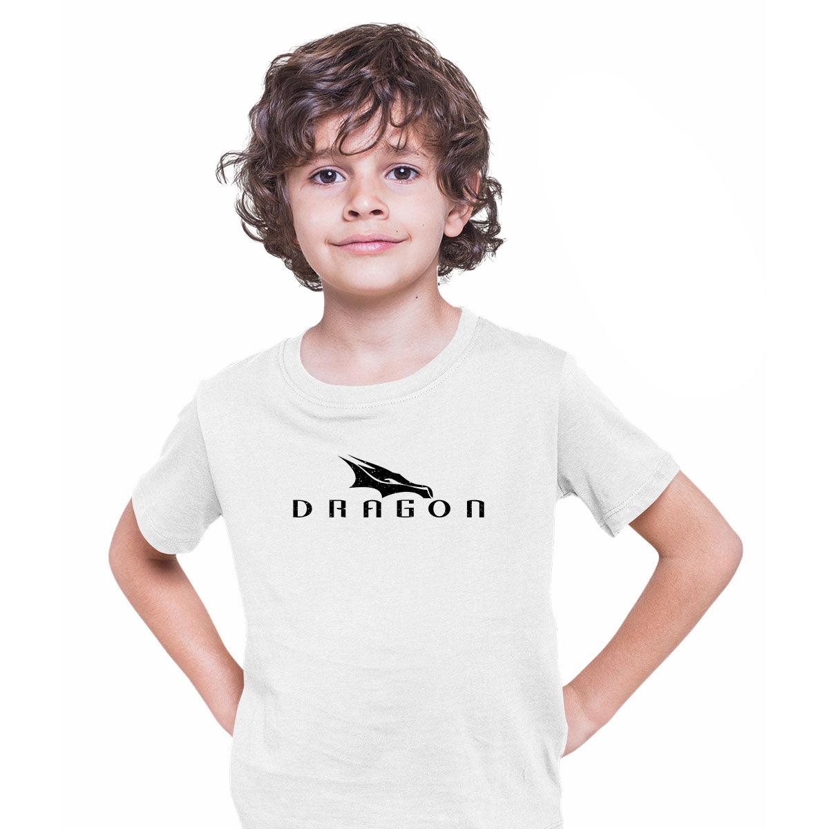 Dragon SpaceX Logo Kids T-shirt Elon Musk Tesla Space Tech - Kuzi Tees