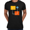 Shapes Minimal Colorful Art Print T-Shirt Abstract Design Short Sleeve Funny Unisex T-shirt - Kuzi Tees