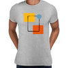 Shapes Minimal Colorful Art Print T-Shirt Abstract Design Short Sleeve Funny Unisex T-shirt - Kuzi Tees