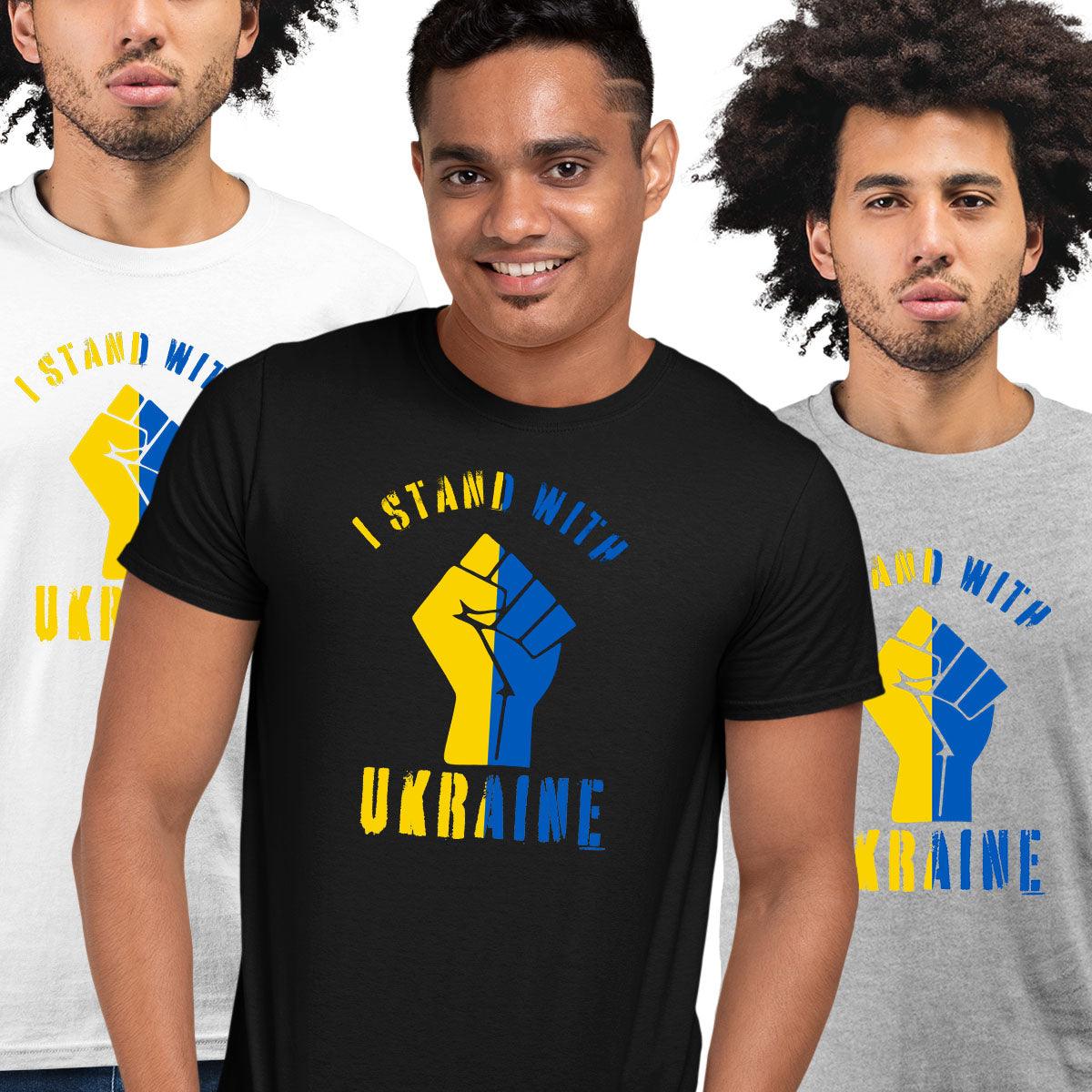 I Stand With UA T-Shirt Ukrainian Support - Kuzi Tees