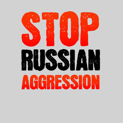 Stop Russian Aggression T-shirt, Quote Anti Russia Putin Ukraine War conflict - Kuzi Tees
