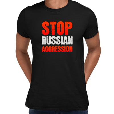 Stop Russian Aggression T-shirt, Quote Anti Russia Putin Ukraine War conflict - Kuzi Tees