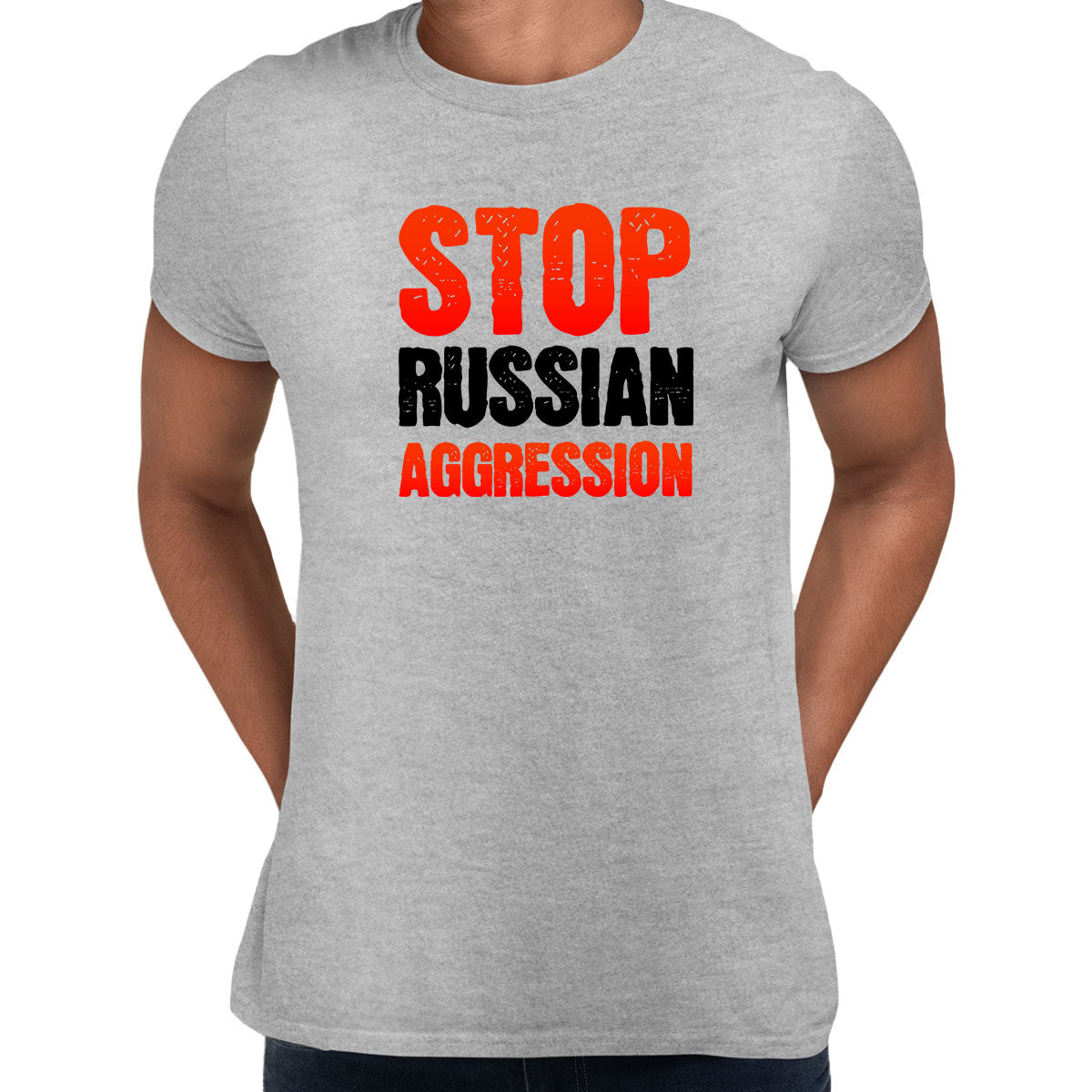 Stop Russian Aggression T-shirt, Quote Anti Russia Putin Ukraine War conflict - Kuzi Tees