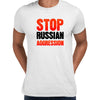 Stop Russian Aggression T-shirt, Quote Anti Russia Putin Ukraine War conflict - Kuzi Tees