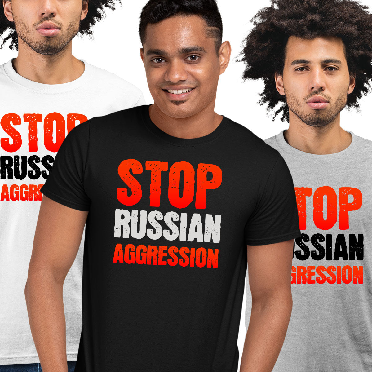 Stop Russian Aggression T-shirt, Quote Anti Russia Putin Ukraine War conflict - Kuzi Tees
