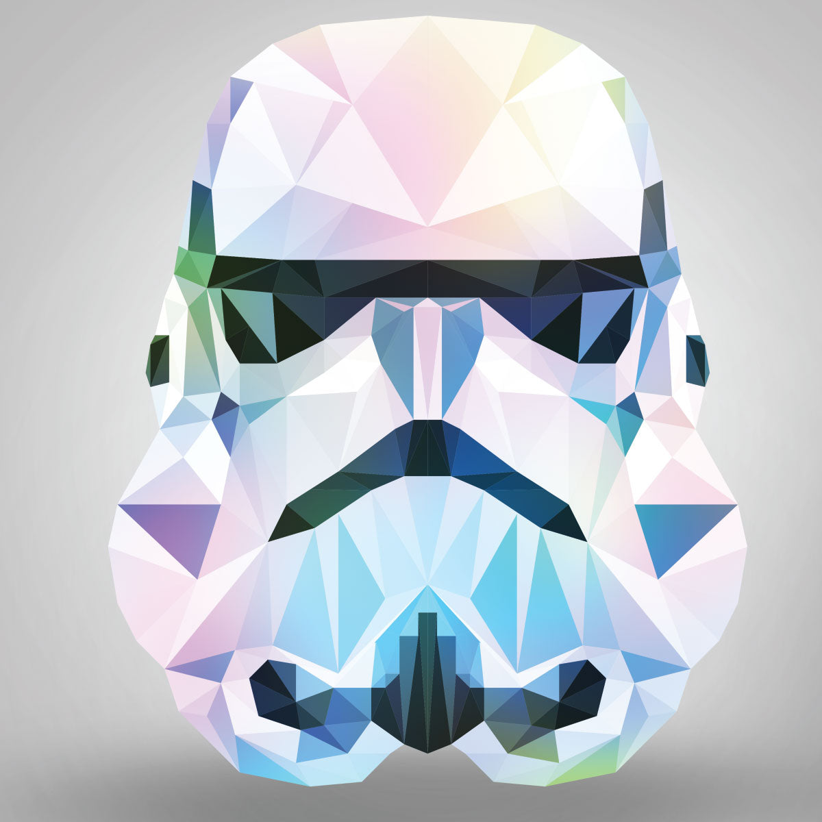 Low Poly Stormtrooper Art Print Original Wall Unique Star Wars A2 Graphic Design - Kuzi Tees