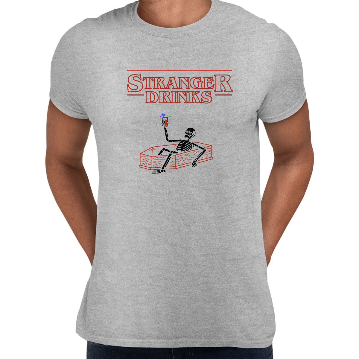 Stranger Drinks Spooky Funny Hunter t-Shirt Movie Unisex Tee - Kuzi Tees