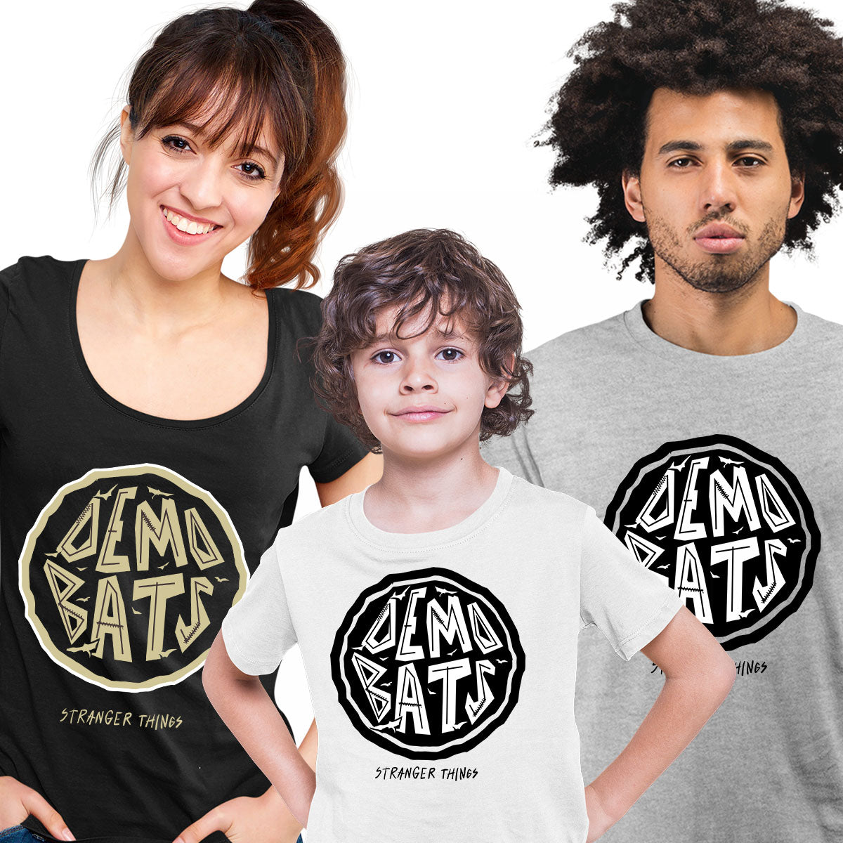 Stranger Things Demo Bats Upside down t-Shirt TV series Movie Unisex Tee - Kuzi Tees