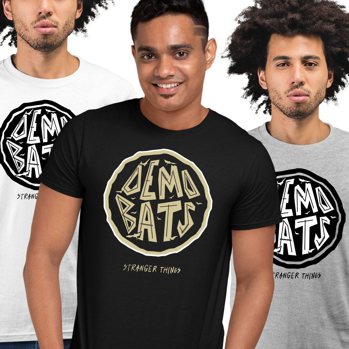 Stranger Things Demo Bats Upside down t-Shirt TV series Movie Unisex Tee - Kuzi Tees
