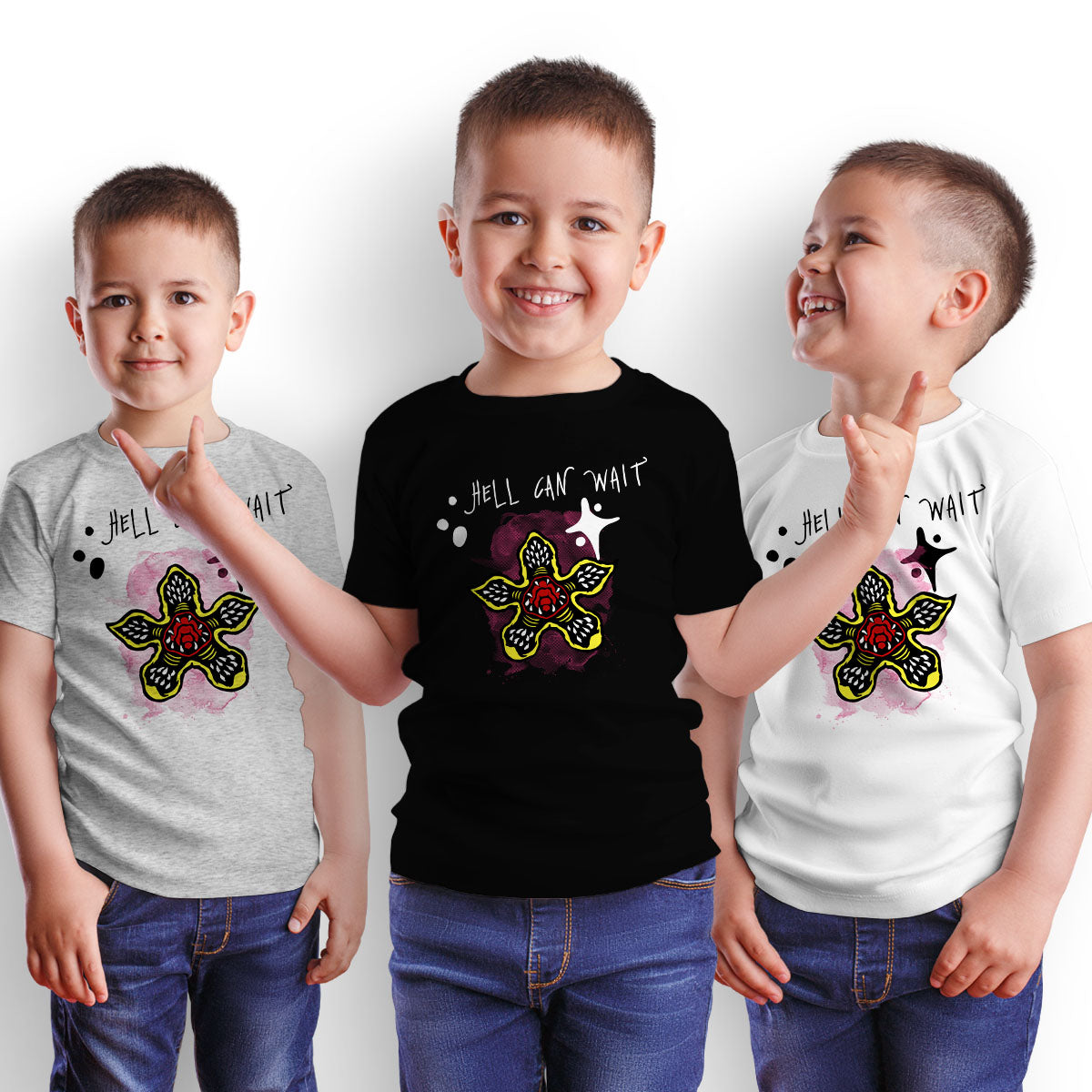 Stranger Things Hell Can wait t-shirt TV series Movie Kids T-Shirt - Kuzi Tees