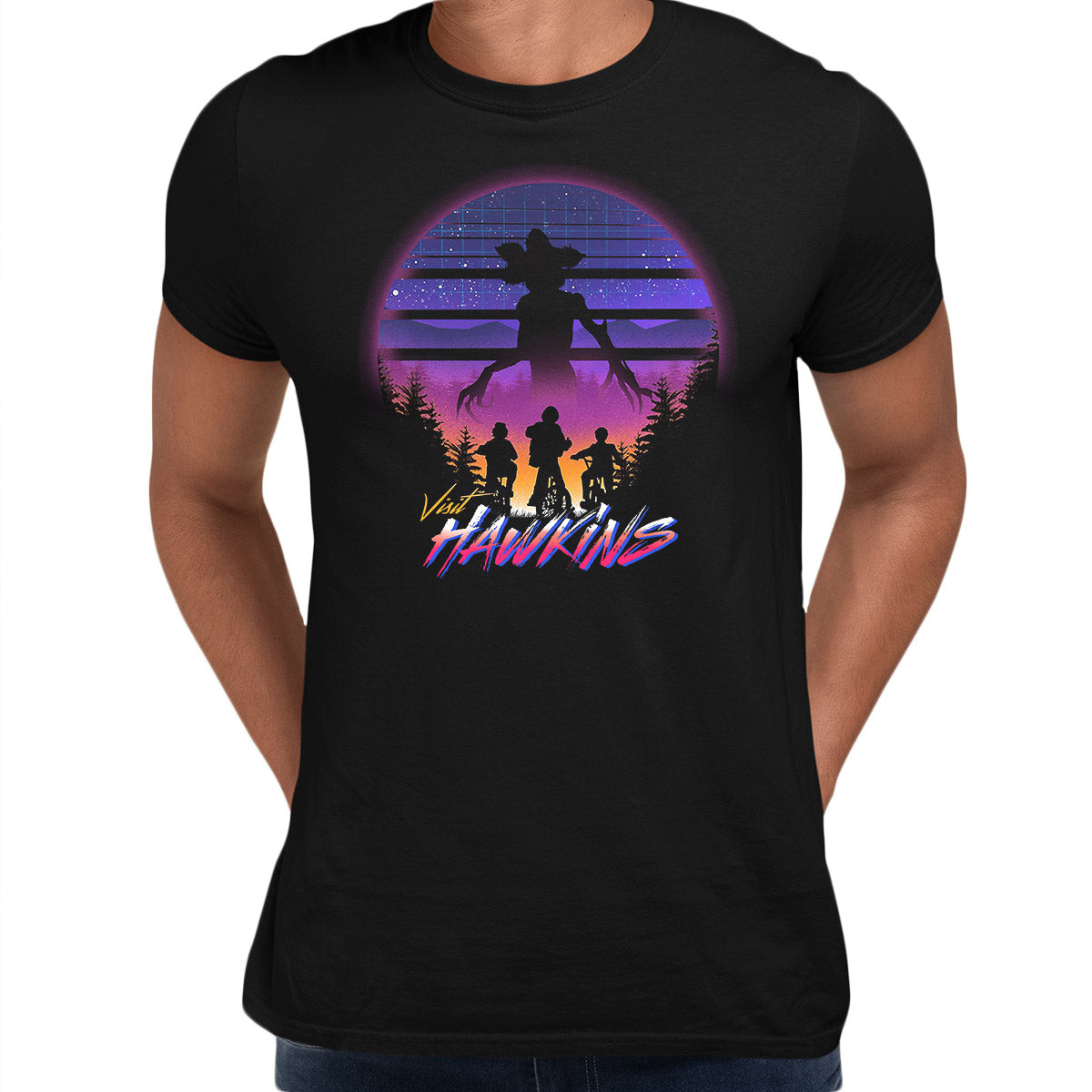 Stranger things T-shirt Visit Hawkins Movie Unisex Tee - Kuzi Tees