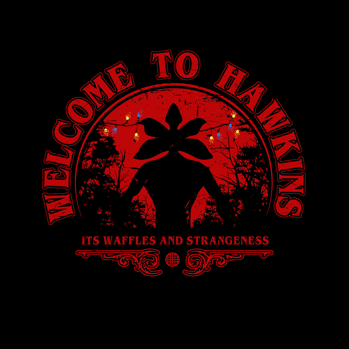 Stranger things Welcome to Hawkins TV t-Shirt Movie Unisex Tee - Kuzi Tees