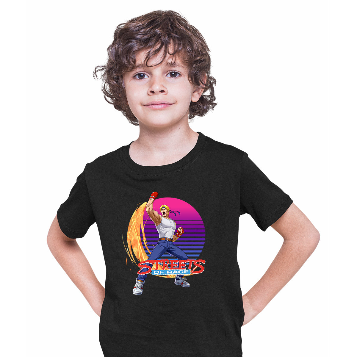 Streets of Rage Axel Stone Black Kids T-shirt