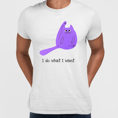 Stretching Kitten - I Do What I Want - Kuzi Tees