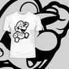 Super Mario Bros Outlined Jumping Mario T-Shirt for all Retro Nintendo Minds - Kuzi Tees