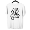 Super Mario Bros Outlined Jumping Mario T-Shirt for all Retro Nintendo Minds - Kuzi Tees