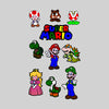 Super Mario Bros Gaming Characters Nintendo SNES Adult T Shirt - Kuzi Tees