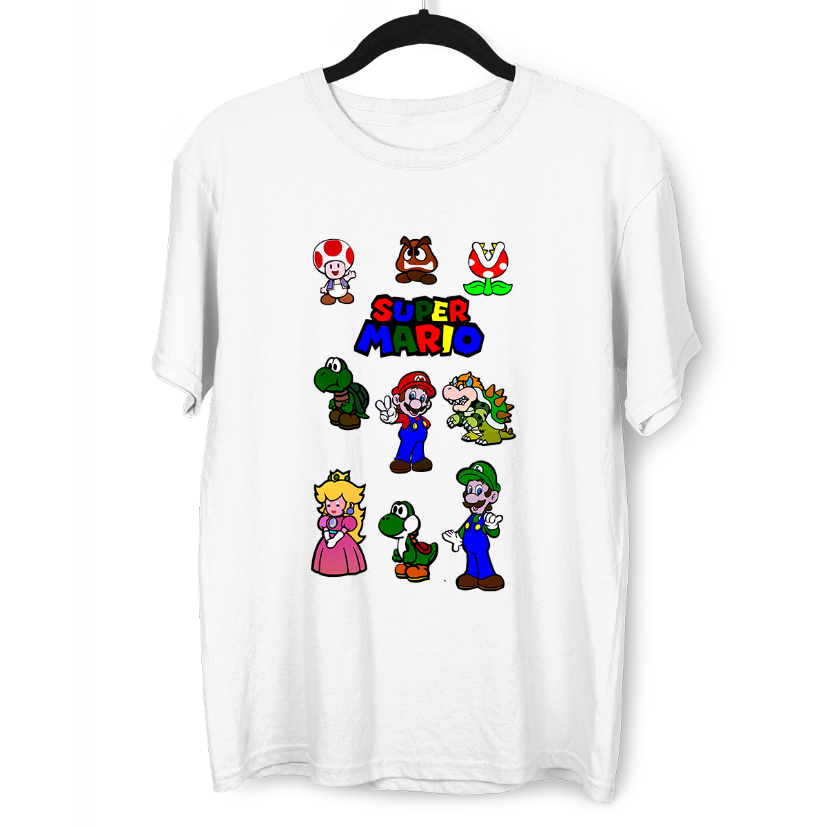 Super Mario Bros Gaming Characters Nintendo SNES Adult T Shirt - Kuzi Tees