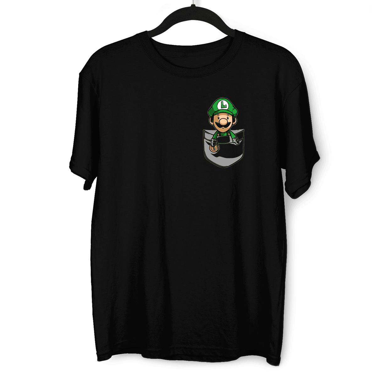 Cute Mario Bros Luigi in the pocket Tee Nintendo SNES for All retro Minds - Kuzi Tees