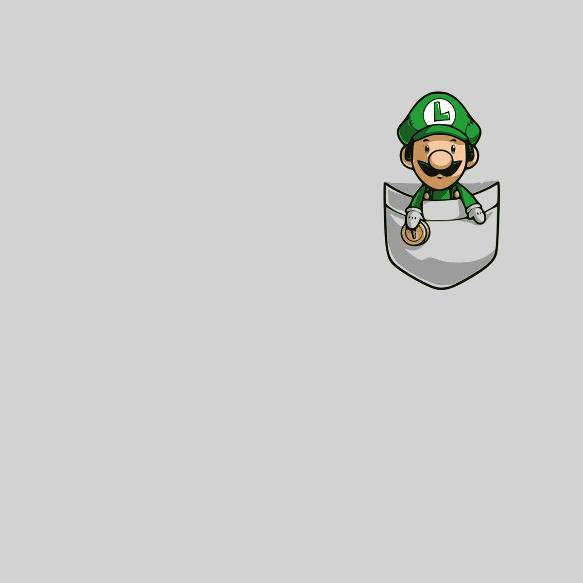 Cute Mario Bros Luigi in the pocket Tee Nintendo SNES for All retro Minds - Kuzi Tees
