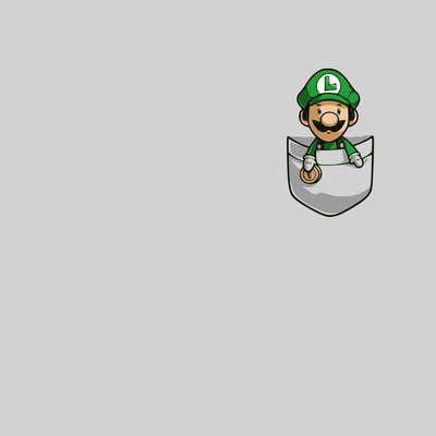 Cute Mario Bros Luigi in the pocket Tee Nintendo SNES for All retro Minds - Kuzi Tees