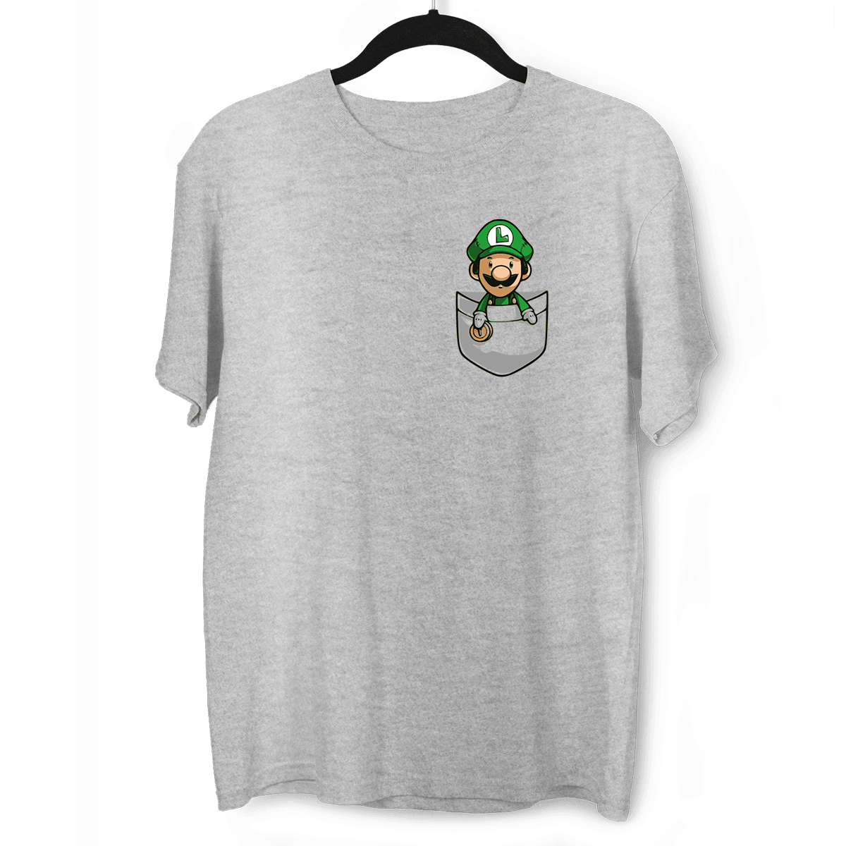 Cute Mario Bros Luigi in the pocket Tee Nintendo SNES for All retro Minds - Kuzi Tees
