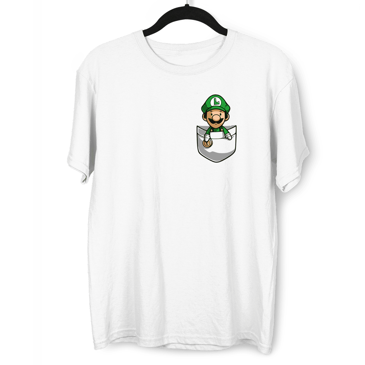 Cute Mario Bros Luigi in the pocket Tee Nintendo SNES for All retro Minds - Kuzi Tees