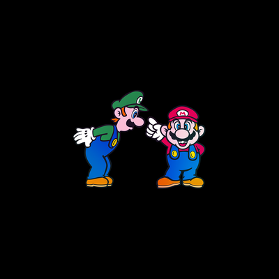 Luigi & Mario Super Mario Mens Retro Unisex T-Shirts OLD SKOOL Fast Delivery - Kuzi Tees