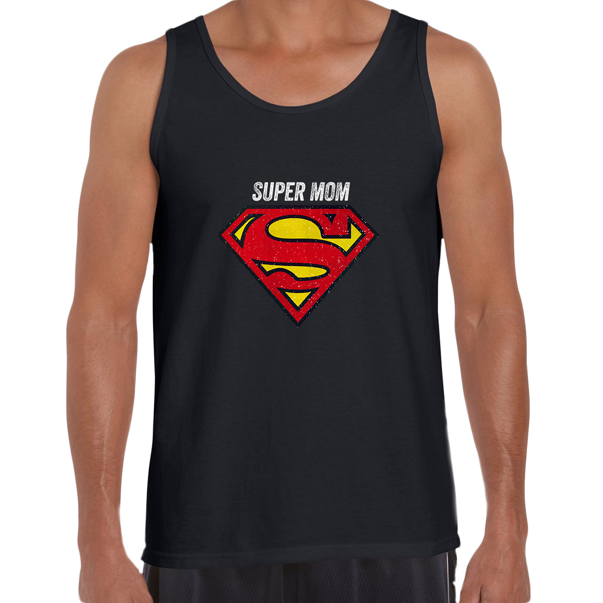 Super Mom Retro Superman DC Comix Action Hero Unisex Tank Top - Kuzi Tees