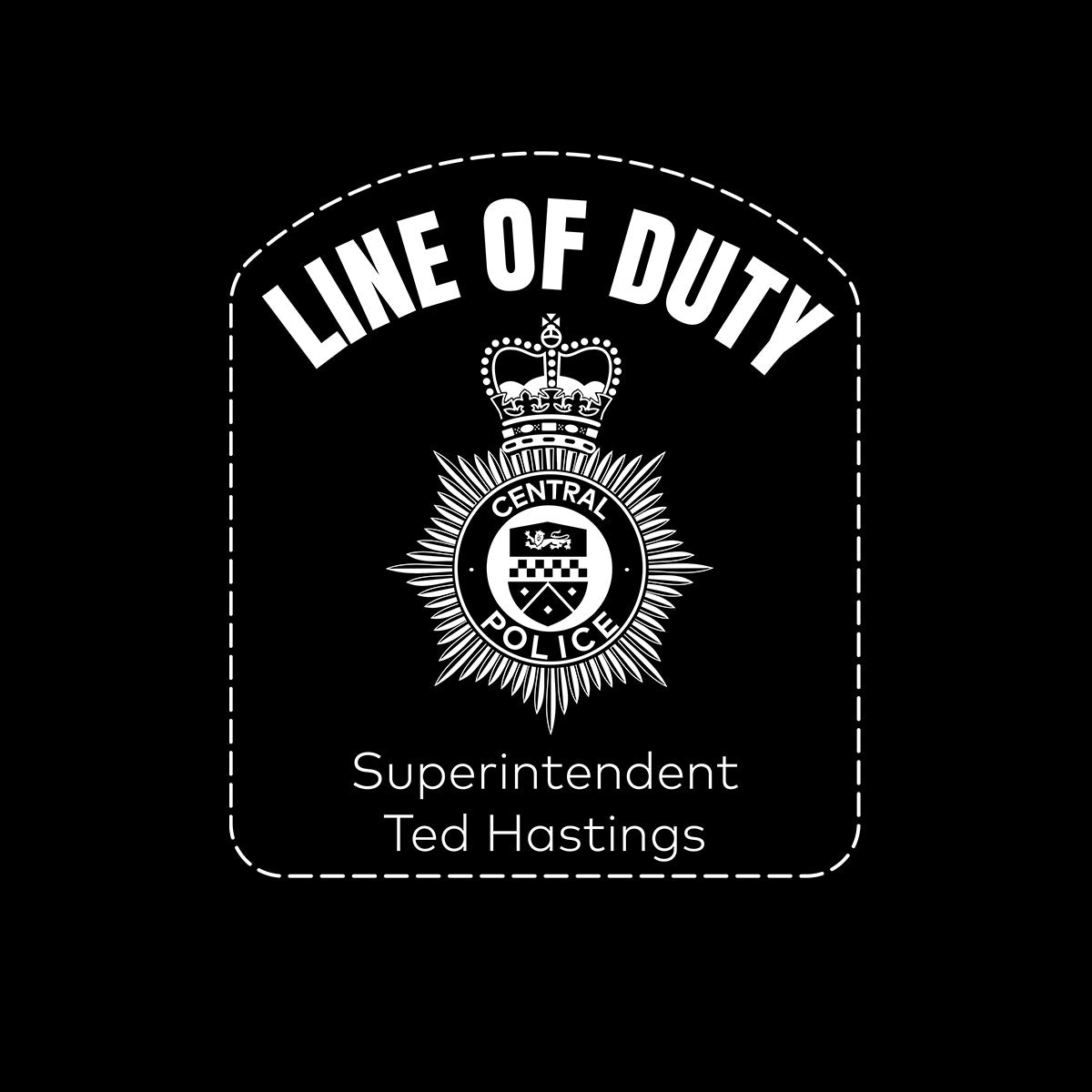 Line of duty - Superintendent Ted Hastings Mens Printed BBC TV Series 6 T-Shirt Inspired By Police Logo Unisex T-Shirt - Kuzi Tees
