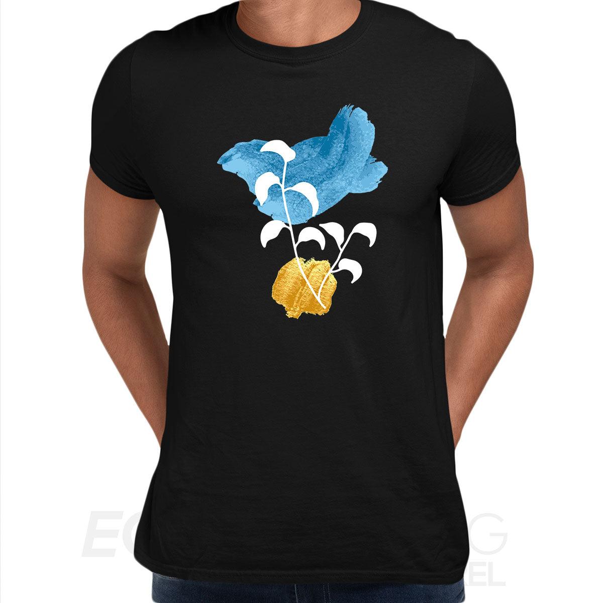 Botanical Flowers Leaves Abstract Novelty Crew Neck Birthday Summer Unisex T-shirt - Kuzi Tees