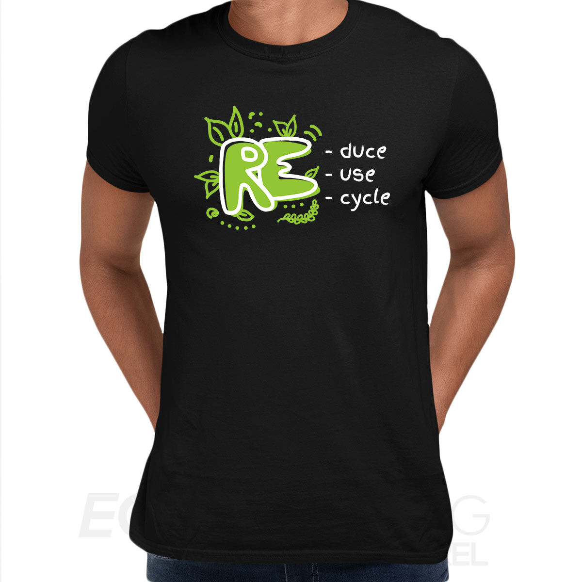 Recycle Mens T-Shirt Symbol Eco Friendly Environmental Earth Gift Present Unisex T-shirt - Kuzi Tees
